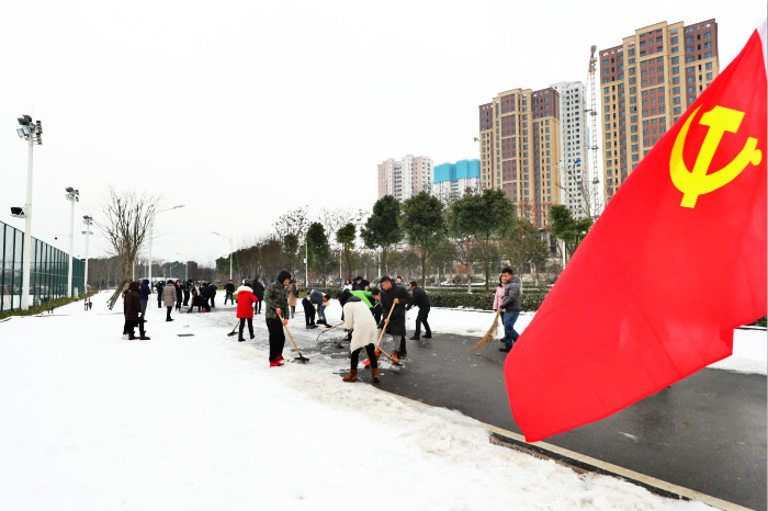 一場雪，體育中心美得不要不要的</br>但最美的風景還是他們(圖7)