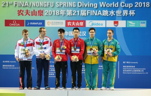 跳水世界杯第五日  中國組合陳艾森/楊昊以絕對(duì)優(yōu)勢奪冠
