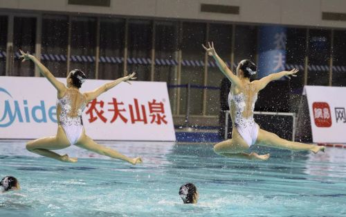 “水上芭蕾”究竟有多美？全國(guó)花樣游泳錦標(biāo)賽武漢“綻放”（附精美圖集）(圖11)